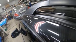 BMW X5 удаление вмятины без окраски на арке  крыши