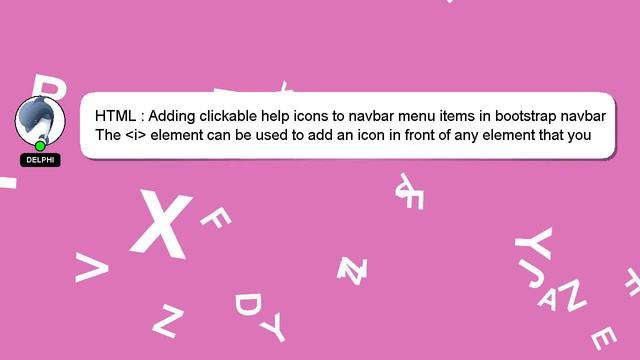 HTML : Adding clickable help icons to navbar menu items in bootstrap navbar смотреть онлайн