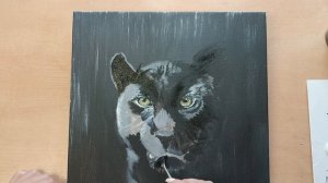 Drawing a black panther | Acrylic Painting | Живопис акрилом | Малюємо пантеру