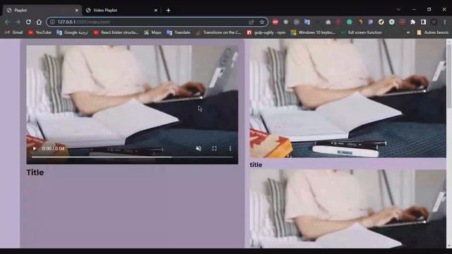 Building a Video Playlist Using HTML, CSS JavaScript Part #1 [Arabic] смотреть онлайн