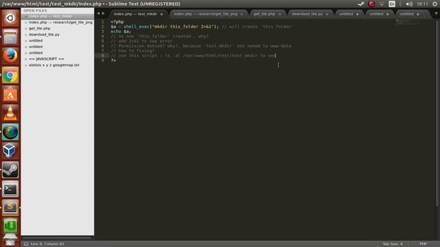 PHP problem : mkdir doesn't work using shell_exec() смотреть онлайн