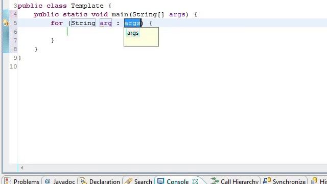 Eclipse Templates - Create a main method and for loop смотреть онлайн