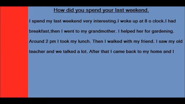 How did you spend your last weekend смотреть онлайн