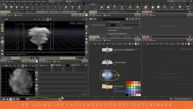 HOUDINI QUICKTIP - USING THE CACHE NODE FOR BETTER PLAYBACK смотреть онлайн