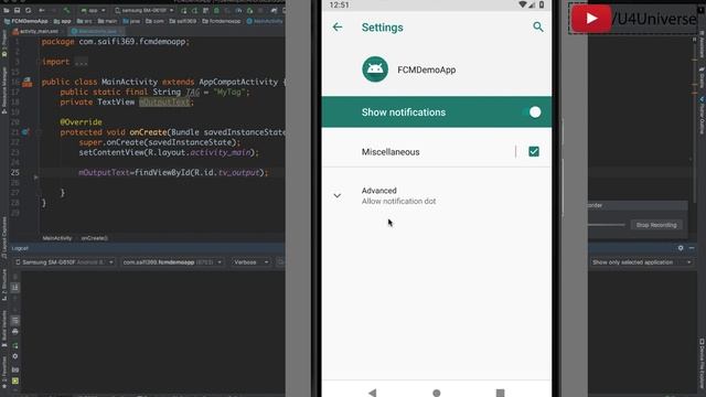 Android Firebase Messaging-4| How to Send FCM Message with Data Payload & Image & Handle Data in Ap смотреть онлайн