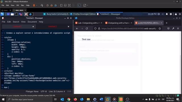 Lab Clickjacking with a frame buster script смотреть онлайн