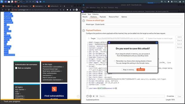 Authentication Vulnerabilities - Lab #7 Username enumeration via account lock | Short Version смотреть онлайн