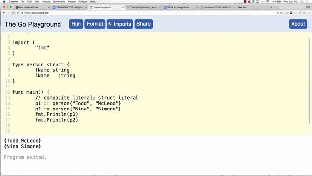 golang struct смотреть онлайн