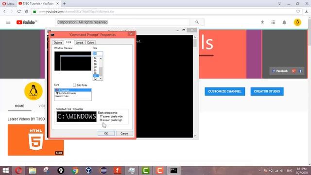 How to Change Font size & Font in CMD смотреть онлайн