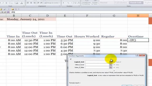 How to Calculate Overtime Hours on a Time Card in Excel смотреть онлайн