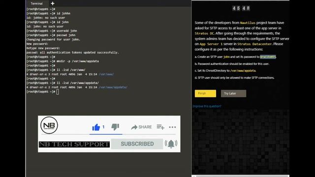 Install And Configure SFTP KodeKloud Engineer Task Success смотреть онлайн
