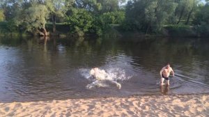 Пьянка на реке Жиздра с последующим купанием