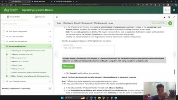 Configure Security Features in Windows and Linux | Lab 2.7.8