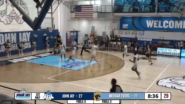 John Jay Men's Basketball vs Medgar Evers... On-Camera Open and Higlights смотреть онлайн