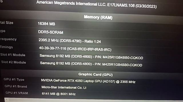 MSI Bravo 17 C7VE AMD Ryzen 5 7535HS 16GB RTX4050 80w смотреть онлайн