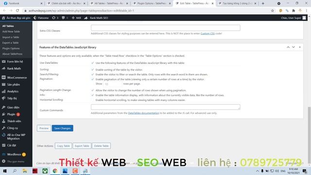 Hướng dẫn tạo BẢNG đẹp trên site Wordpress bằng plugin TablePress смотреть онлайн