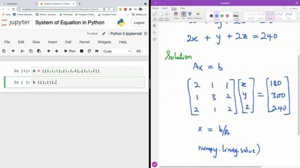 How to Solve System of Equation in Python (n x n) with Numpy