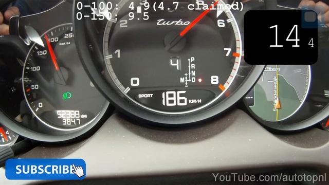 Porsche Cayenne Turbo 0-222 km/h SUPER! Acceleration Beschleunigung Autobahn Test смотреть онлайн