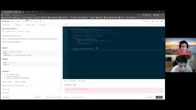 389 Find the Difference - LeetCode Pair Programming in Java смотреть онлайн
