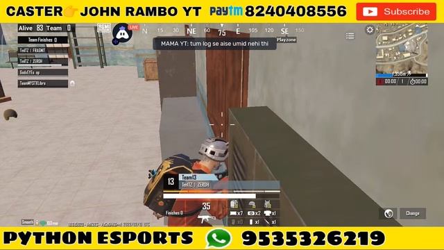 BGMI 3K PRIZEPOOL T1 Players CUSTOM || FINAL DAY ? || Org.By?Python Esports Caster?John_Rambo_Yt смотреть онлайн