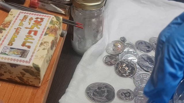 Монеты серебряные шедшие на лом - восстановил , начал делать мастерскую для работ по серебру . смотреть онлайн