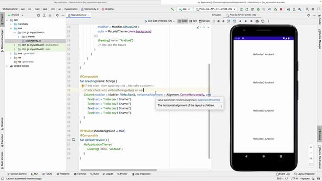 Column in jetpack-compose & its properties, arrange item vertically | Android Development in Kotlin смотреть онлайн
