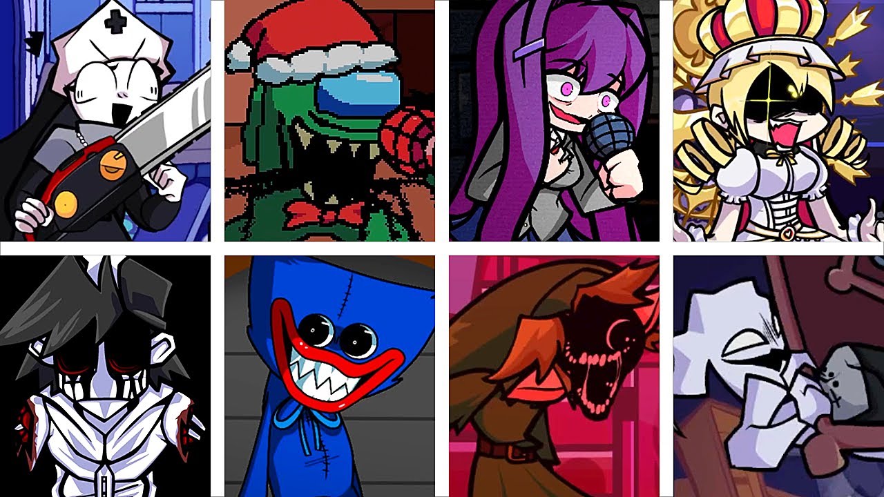 BAD NUN but Every Turn a Different Character Sings ? (FNF BAD NUN but Everyone Sings it). смотреть онлайн