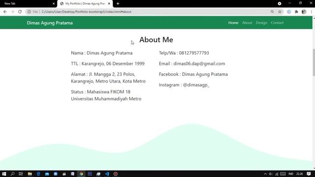 Quiz 2 | Membuat Website Portfolio Dengan Visual Studio Code dan Bootstrap 5 смотреть онлайн
