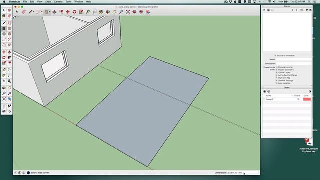 Cutting holes in cavity walls in SketchUp смотреть онлайн