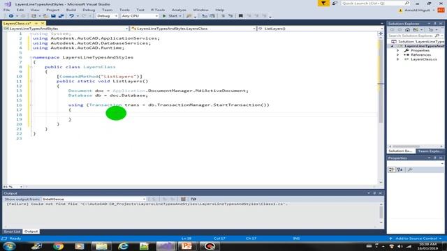 Listing all Layers in AutoCAD using C# (S7 - 2) смотреть онлайн