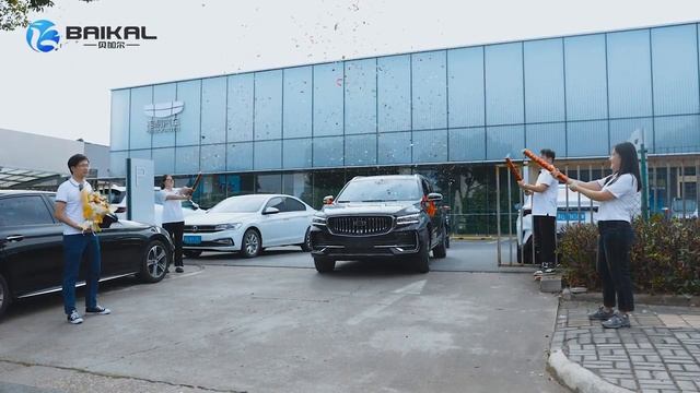 Закупка 10 машин Geely Manjaro в Китае, погрузка на автовоз. смотреть онлайн