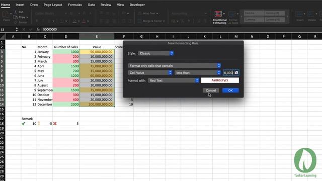 [Tonkar Course] - Microsoft Excel: EP 20 - ການນຳໃຊ້ຟັງຊັ່ນ Conditional Formatting смотреть онлайн