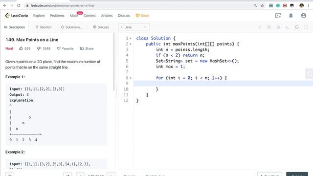 LeetCode 149. Max Points on a Line Explanation and Solution смотреть онлайн