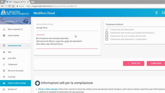 GDPR - 8 - CLOUD E ONLINE STORAGE - RDT IL SOFTWARE ONLINE SEMPLICE E COMPLETO смотреть онлайн