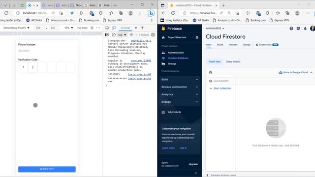 Firebase Ionic 004 - Authentication with phone number part 3 смотреть онлайн