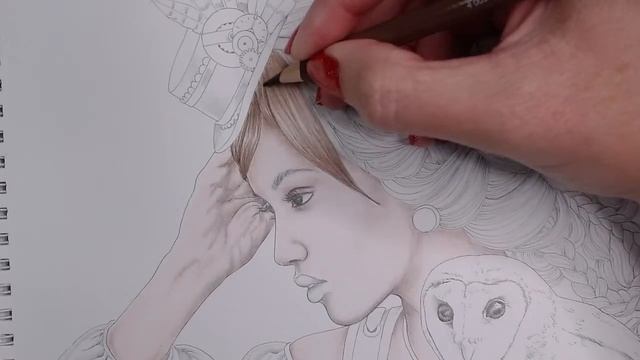 LIVESTREAM | Coloring in Black Bird Song | Anastasia Koldareva | Polychromos смотреть онлайн