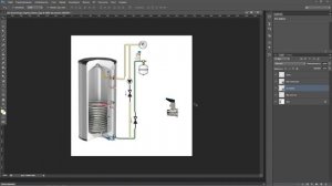 Схема подключения рециркуляции горячей воды  бойлера косвенного нагрева без выхода для рециркуляции