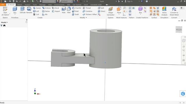 Autodesk inventor Tutorial for beginners Exercise 2 смотреть онлайн