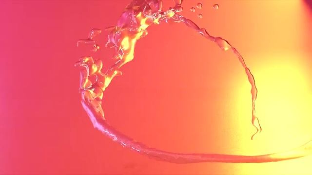 брызги на желто -красном фоне