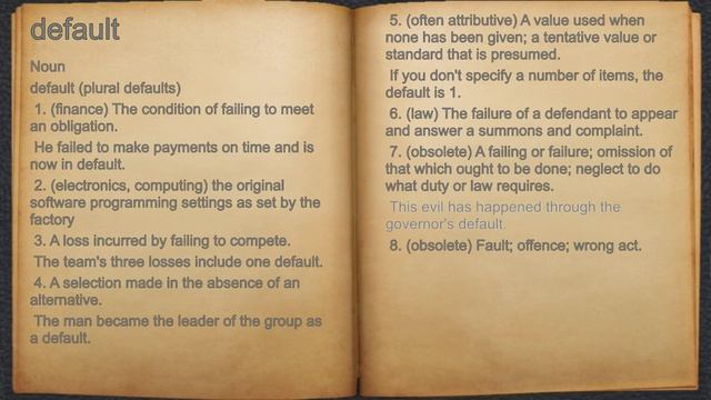 What does default mean? смотреть онлайн