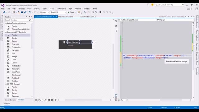 WPF Tutorial : Designing and Using Custom UI Controls in WPF Visual C# (Messenger UI) смотреть онлайн