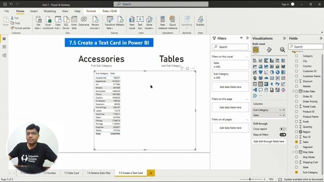 7.5 How to Create Text Card in Power BI | Data Analyst Lecture for Beginner | Nishant Bhaiya смотреть онлайн