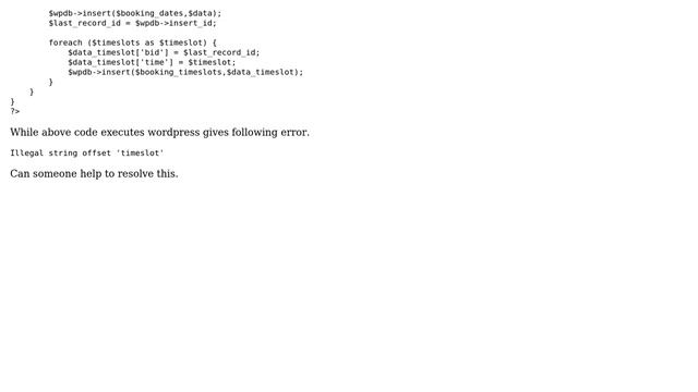 Wordpress: wordpress select multiple options and illegal string offset 'timeslot' смотреть онлайн