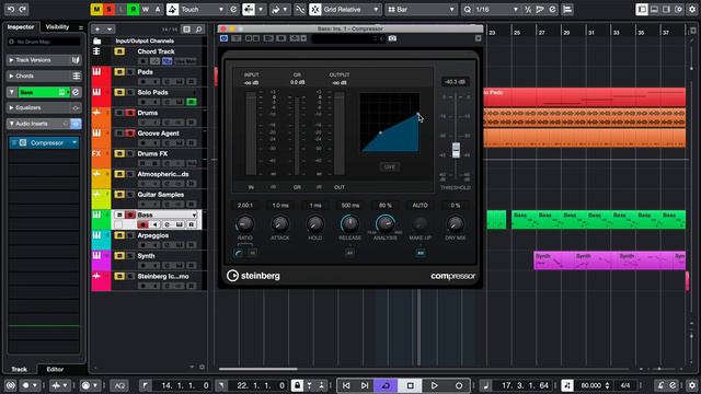 Сайдчейн в Cubase Pro