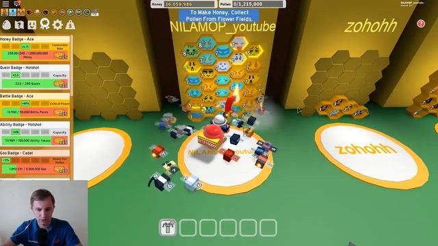НИЛАМОП ИГРАЕТ В РОБЛОКС ПЧЕЛОВОДА | Roblox Bee Swarm Simulator смотреть онлайн