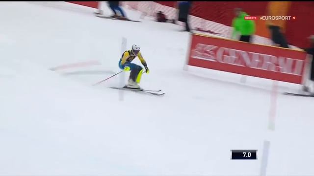 Горные лыжи. Alpine Skiing World Cup. Kranjska Gora (SLO). Men's slalom 1st run. Norske språket смотреть онлайн