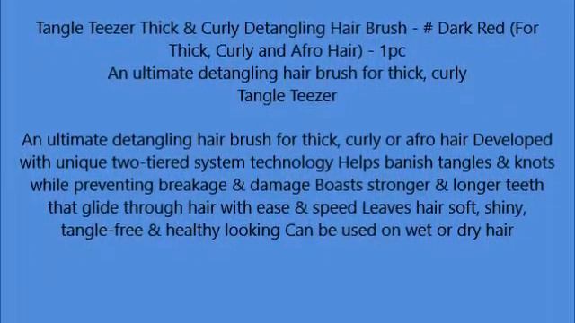 Tangle Teezer Original Detangling Hairbrush Thick & Curly смотреть онлайн