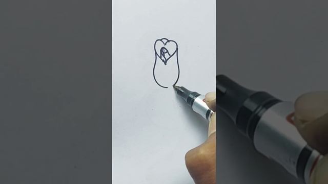 Rose draw easy/ flower drawings #short #drawing смотреть онлайн