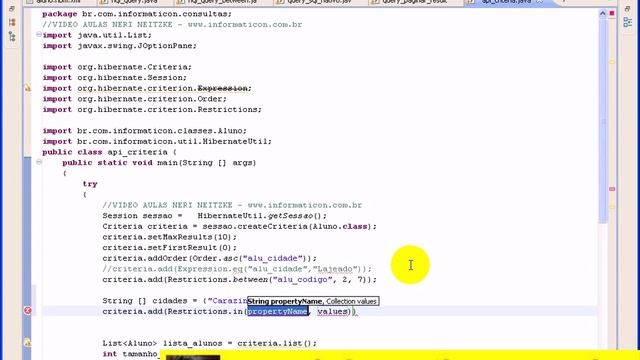 aula 2306 Criteria com Restrictions para filtrar no hibernate смотреть онлайн