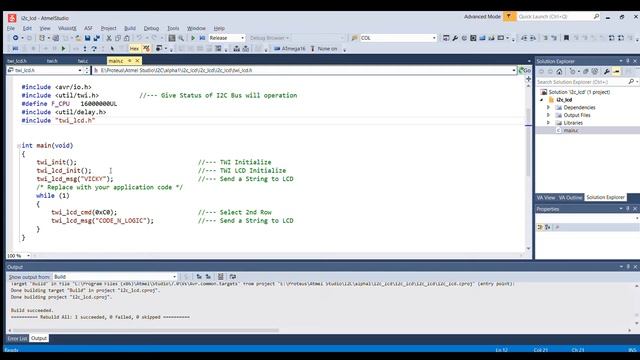 Atmega16 Interfacing To I2C LCD Display